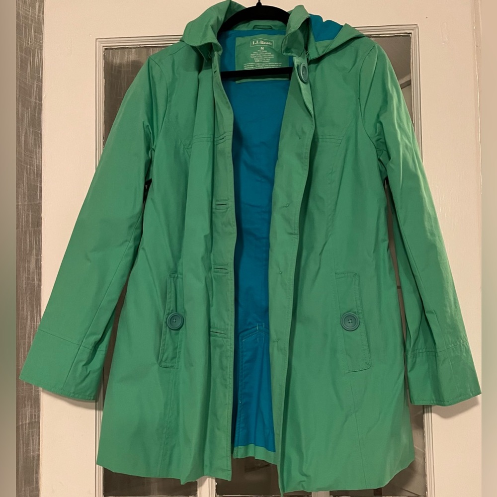 L.L. Bean Green Raincoat